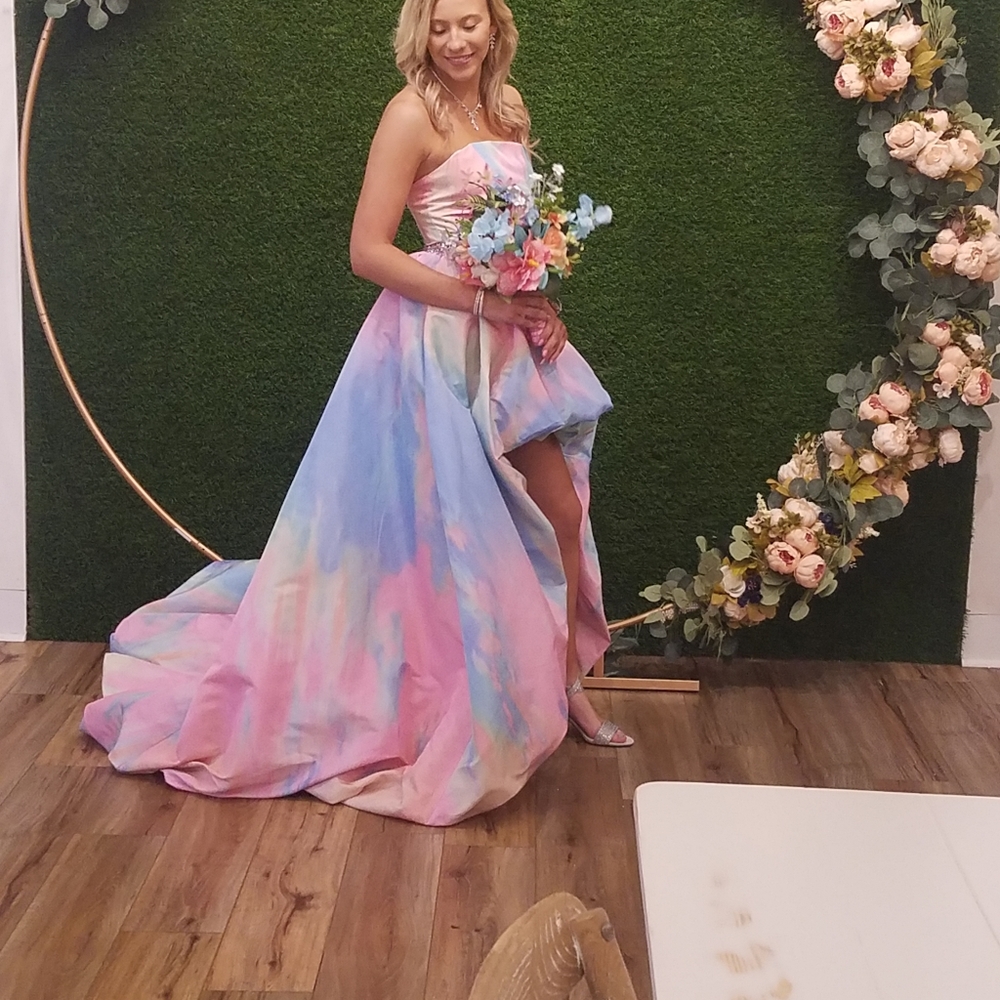 Size 4 Sherri Hill multi color prom dress